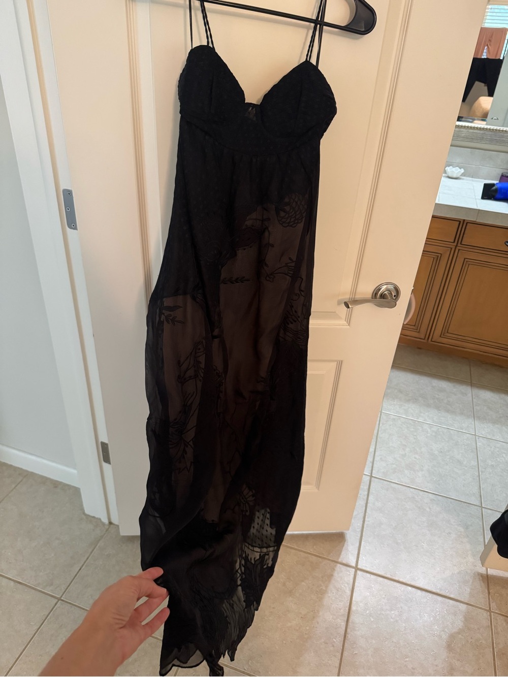 Farm Rio Special Lace Black Maxi Dress NWT - Picture 2 of 7